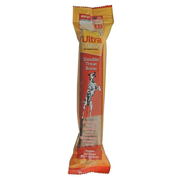 Ultra Chewy Double Treat Rice & Chicken Grain Free Bone For Dogs 7 in. 1284-1